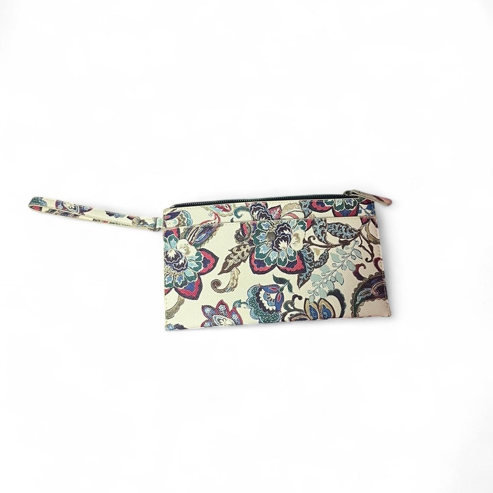 Chico's Multicolor Floral Wristlet Clutch